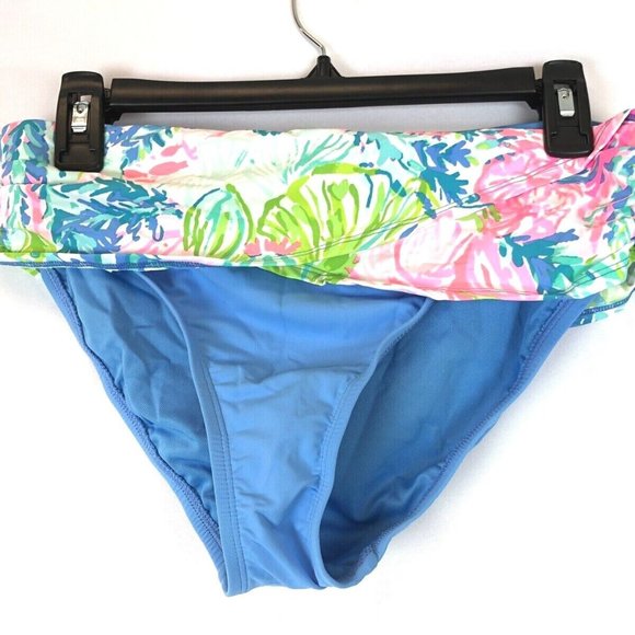 Lilly Pulitzer Womens Lagoon Sarong Hipster Bottom Blue Size 10